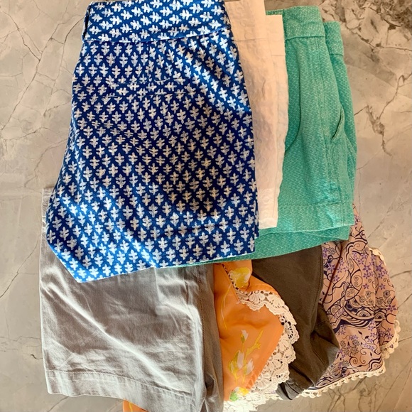 Lot of 7 shorts: white, blue, and green, JCrew Banana Republic, anthropology - Picture 1 of 5